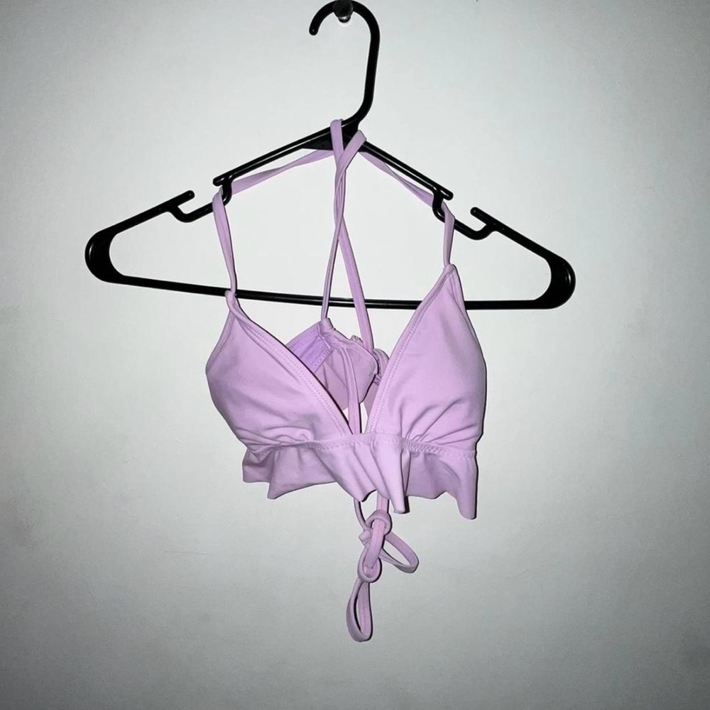 LAVENDER CRISS CROSS BIKINI SWIMSUIT TOP